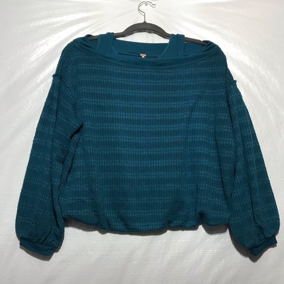 🆕 Free People Knit Off Shoulder Shirt - Picture 3 of 7